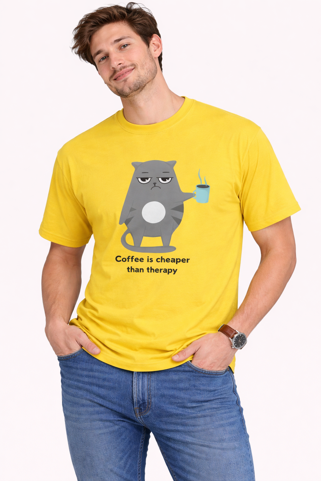Coffee Cat Unisex T-Shirt