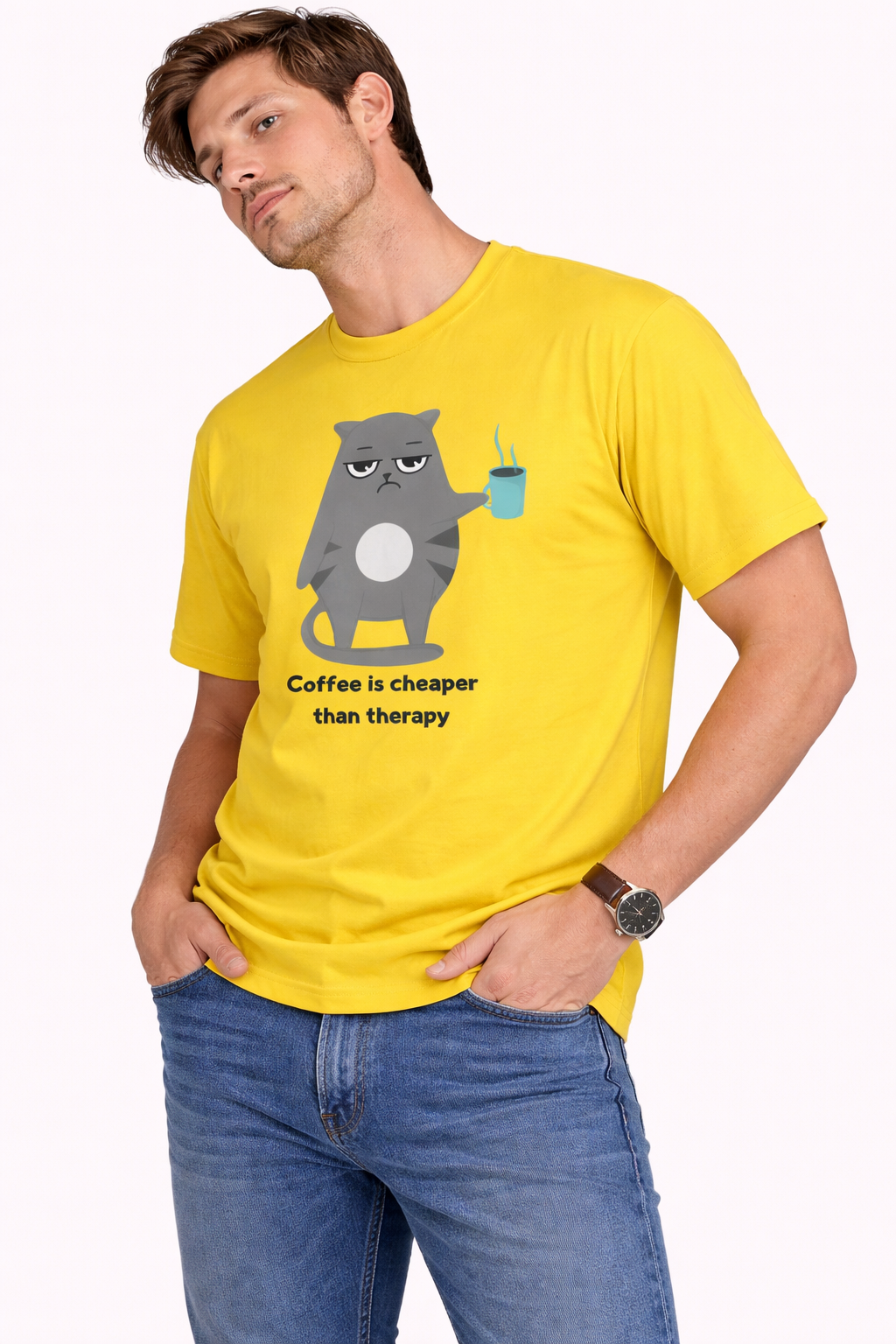 Coffee Cat Unisex T-Shirt